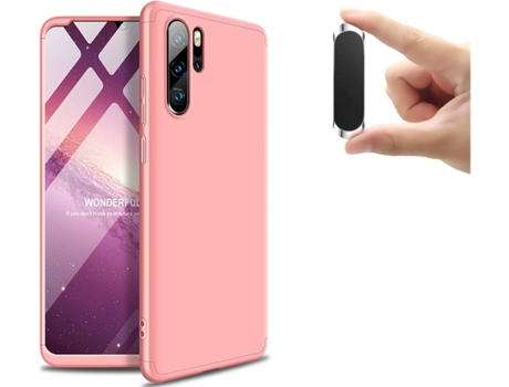 Carcasa y Soporte Huawei P30 Pro Slim armor 360º (Rosa)