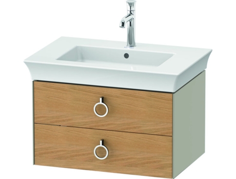 DURAVIT Tulip blanco, mueble de baño colgado en la pared, ancho 684 x fondo 458mm, con 2 cajones, con tirador, WT43510