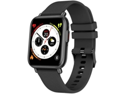 Reloj inteligente cuadrado de silicona de 1,69 pulgadas, multideportivo, podómetro, frecuencia cardíaca, presión arterial, oxígeno, GPS, estrés, temperatura corporal, negro, Yizhood