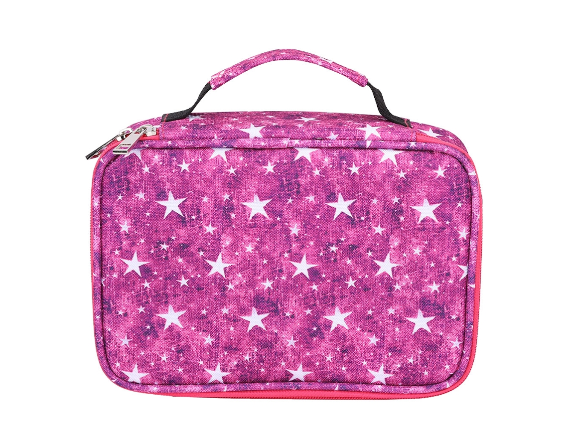 Estuche Para Lápices Multicapa De Gran Capacidad Con 72 Agujeros Y Cremallera, Color Rojo.