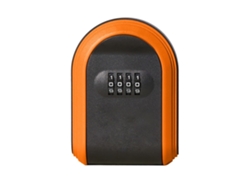 (Naranja) Candado de combinación de 4 dígitos, caja fuerte para llaves, caja de seguridad para llaves