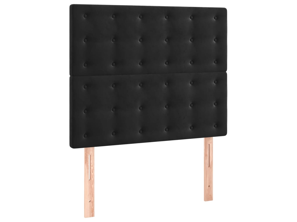 Maison Exclusive - Cabecero Terciopelo Negro 80x5x118/128 Cm