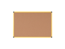 Tablón De Anuncios De Corcho Ultrabrite - 90 X 60 Cm - Marco De Aluminio, Amarillo