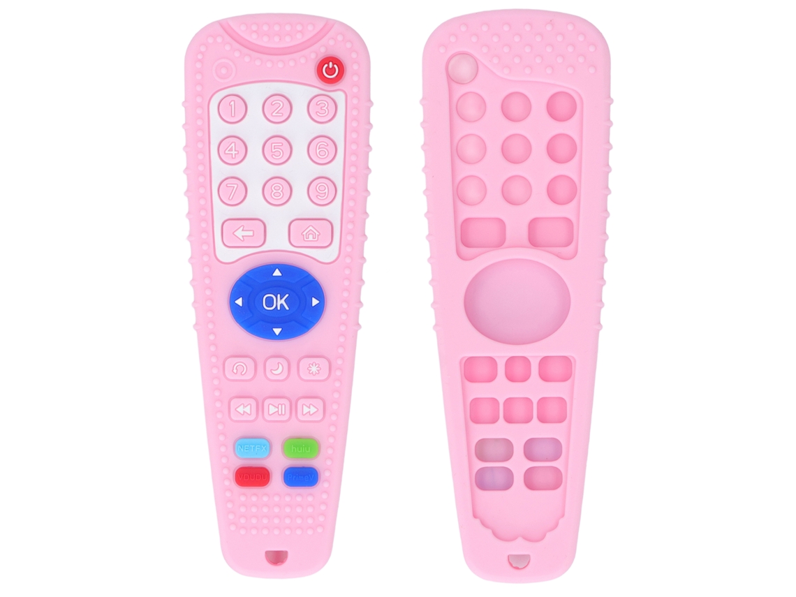 Chupete De Juguete Para Bebé Con Mando A Distancia, De Silicona Suave Con Botones Surtidos, Color Rosa.