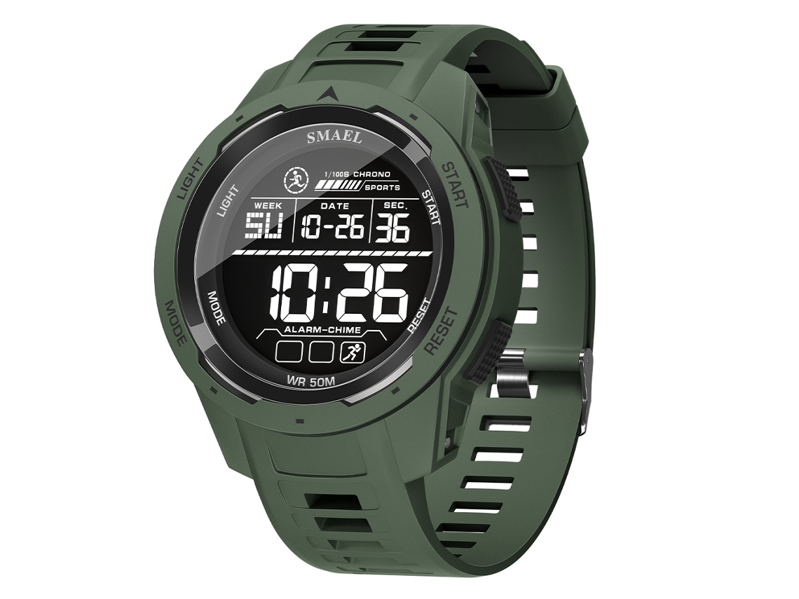Reloj deportivo digital MDUG para hombre, resistente a los golpes y al agua, con funciones de cronómetro y alarma.