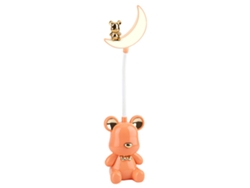 Rebe-lámpara De Escritorio Plegable Recargable Luz De Lectura Amigable Para Los Ojos Con Decoración De Oso Naranja Para Hogar Y Residencia Estudiantil