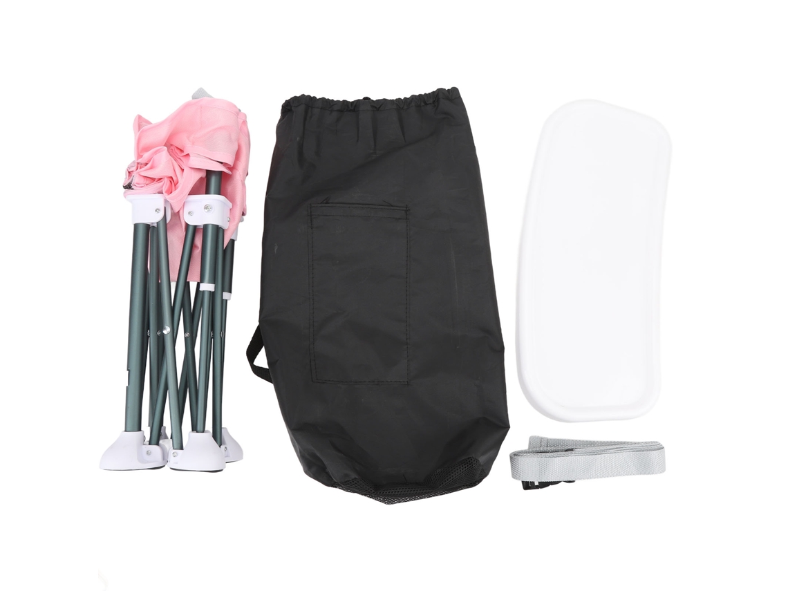 Silla Plegable Portátil Para Bebé, Multifuncional, Color Rosa.