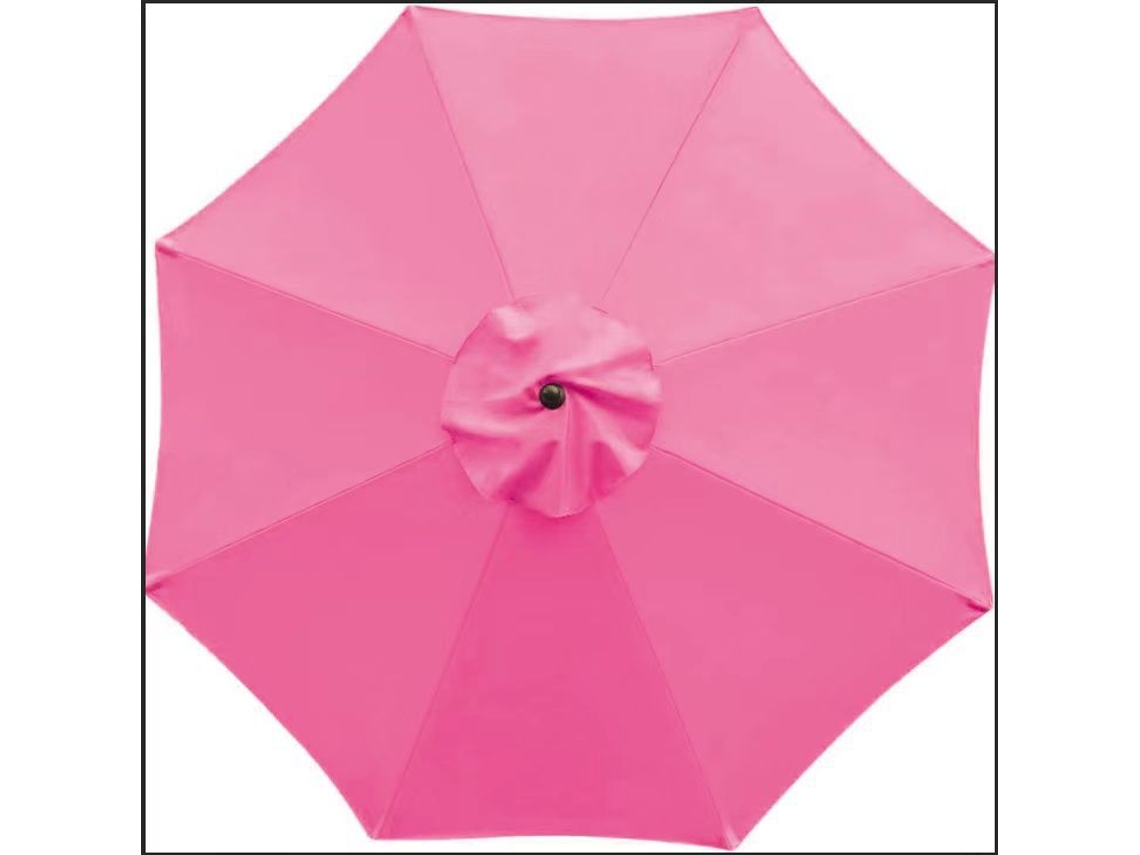 Tela de repuesto para sombrilla de exterior, 8 varillas, 3 metros, impermeable, protección UV, color rosa con purpurina (sin soporte)