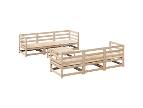 Conjunto 7 de sofás de jardín VIDAXL madera maciza de pino