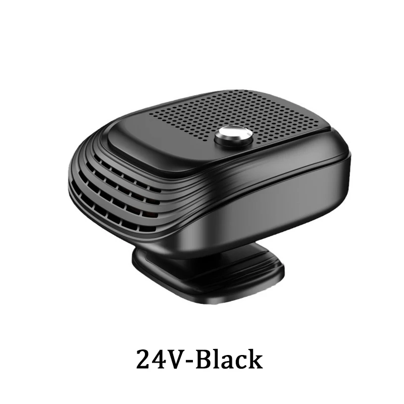 (negro 24v) Calentador De Coche De 150w Con Velocidad De Ventilador Ajustable Y Desempañador De Parabrisas Eléctrico
