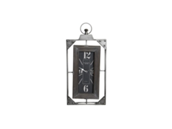 Reloj Pared Hierro Madera Gris 29x6,5x61cm