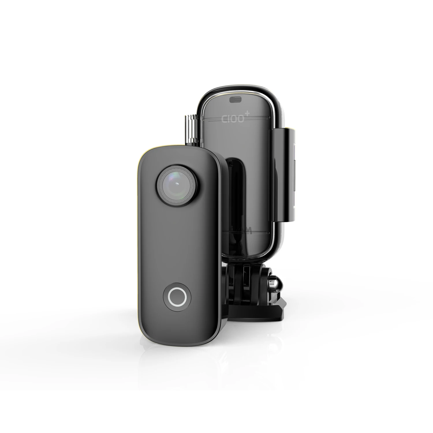 (c100 Negro 32g) Cámara para ciclismo con estabilización óptica de imagen (EIS) en 4k 30fps Ultra HD 20mp