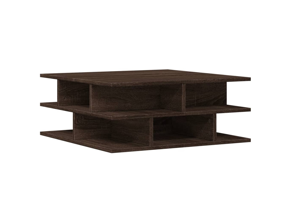 Maison Exclusive - Mesa De Centro Madera De Ingeniería Roble Marrón 70x70x29 Cm