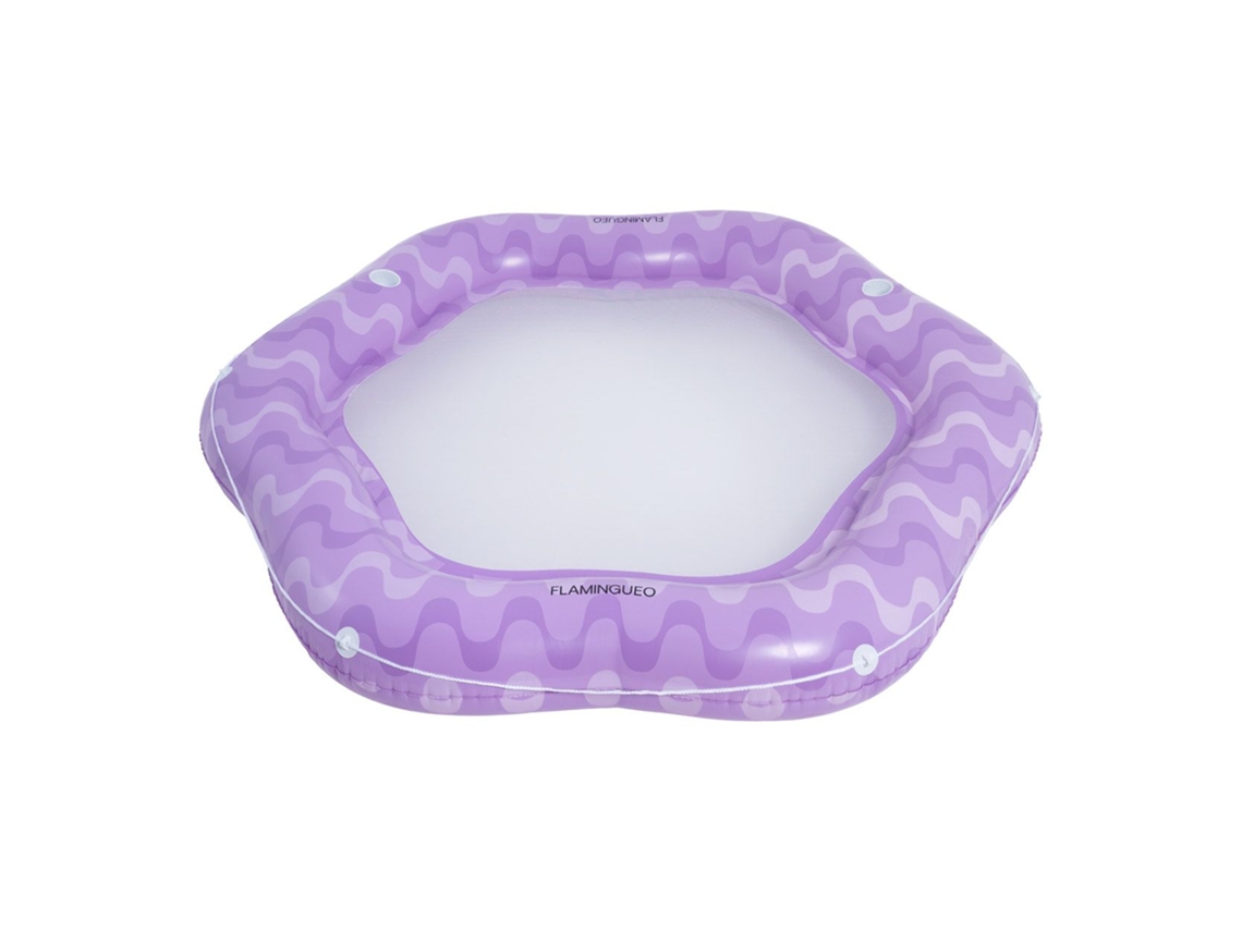 Flotador gigante de playa y flotador de piscina de PVC con forma de flamenco morado