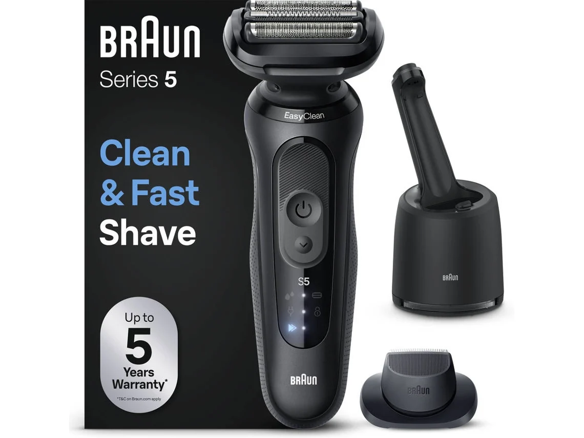 Máquina de Afeitar Eléctrica BRAUN Series 5 52-N7200CC (Negro)