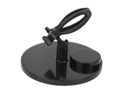 Soporte Negro Para Frascos De Esmalte De Uñas Con Base Ancha Y Clip Para Manicura.