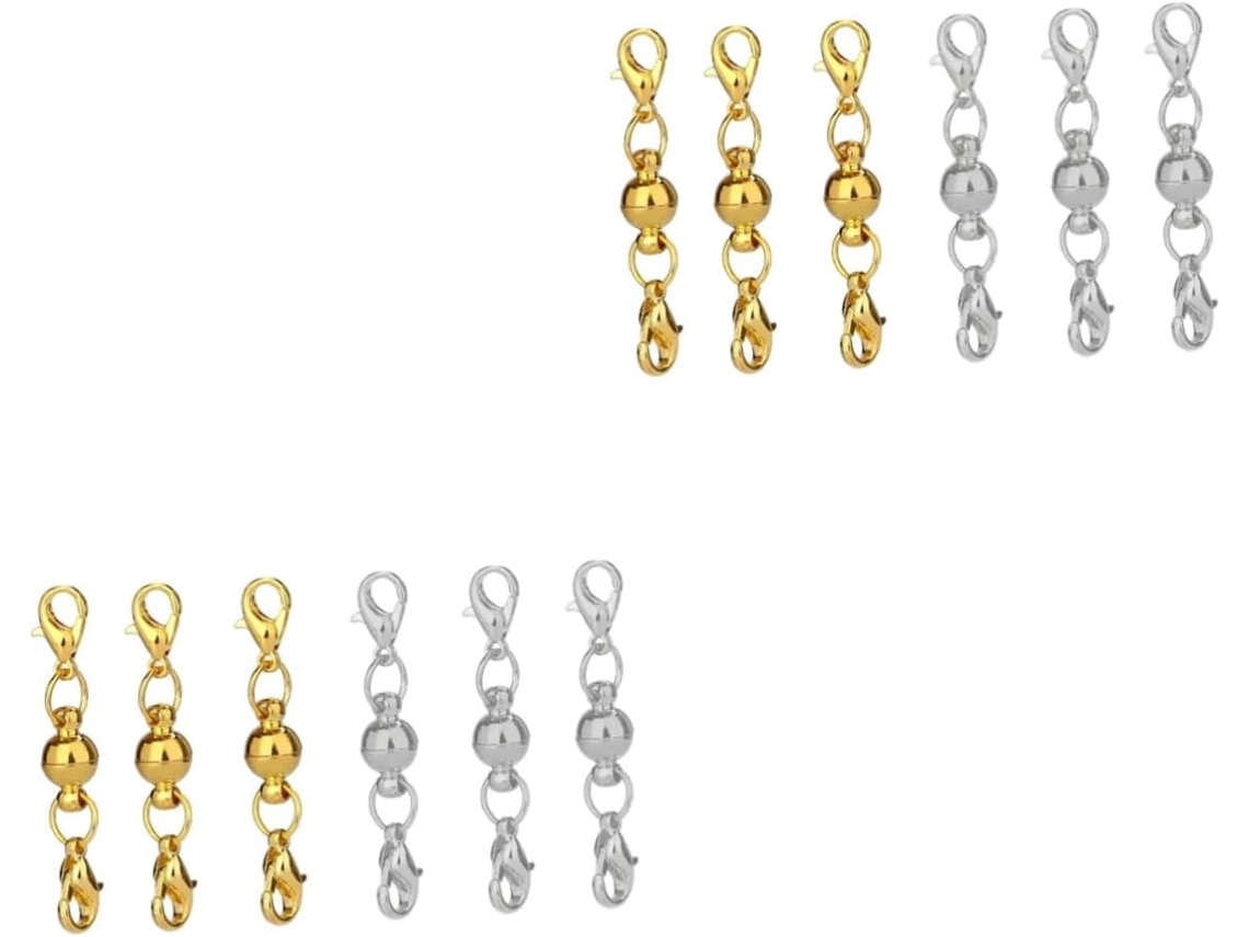 2 juegos de broches y pendientes dorados para collares, accesorios para manualidades, 20 piezas * SFUSHOS