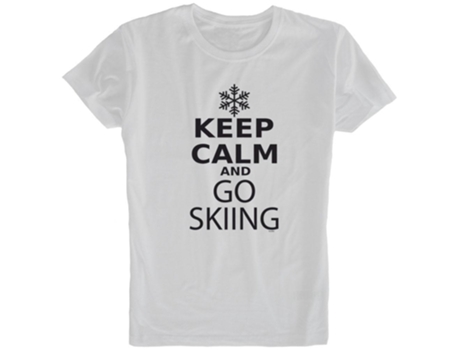 Camiseta de Hombre para Esquí KRUSKIS Keep Calm Go Blanco (S)