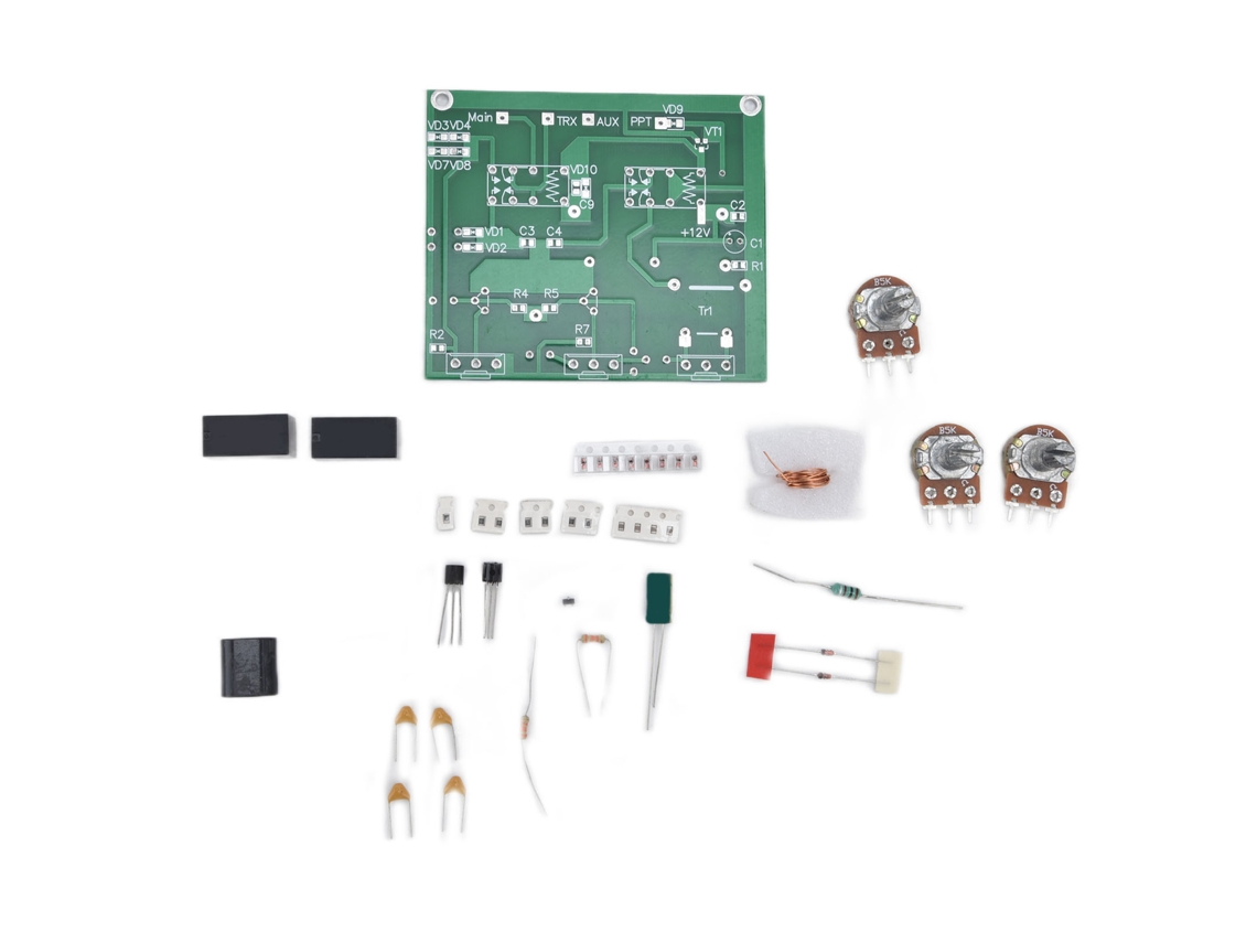 Kit de eliminação de QRM Veloriskku, cancelador de sinal X Phase PTT 1-30MHz, comunicação de rádio HF