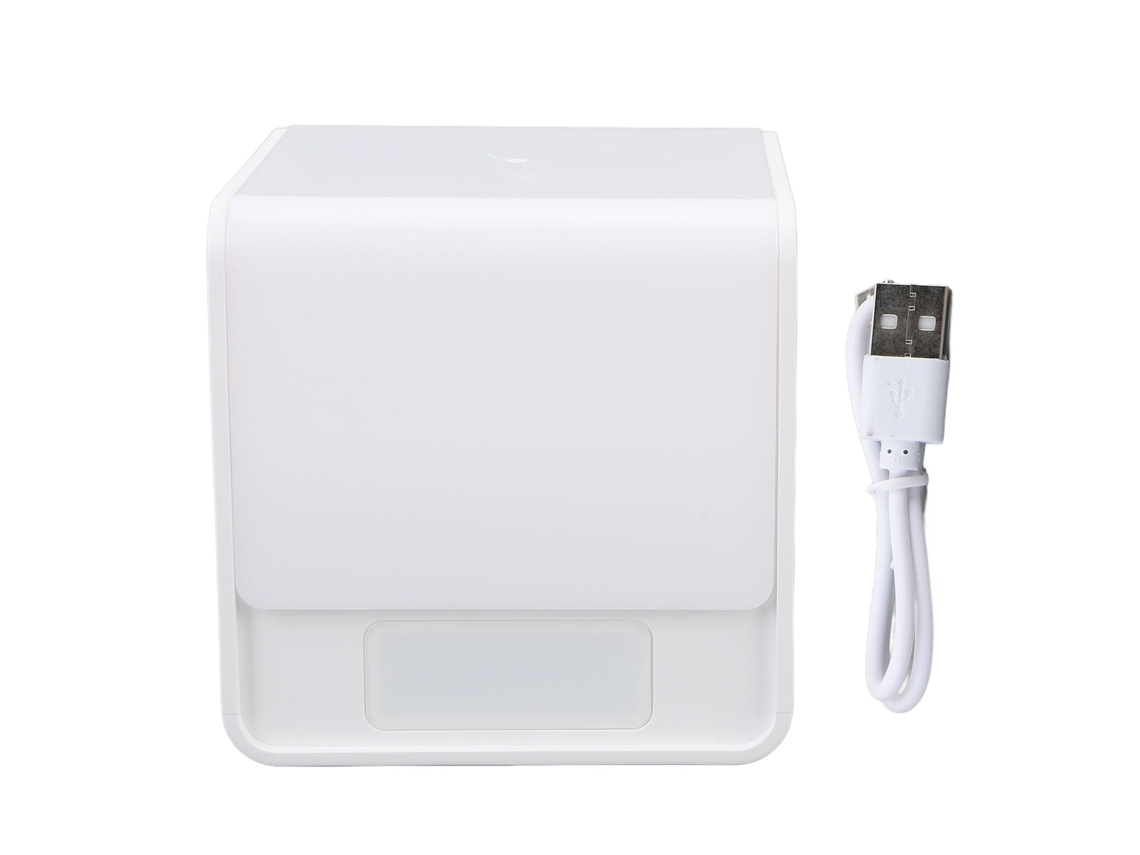 Rebe-lámpara Led Cubo Nocturna 3 Temperaturas De Color Regulable Sin Escalas Recargable Usb Para Mesita De Noche