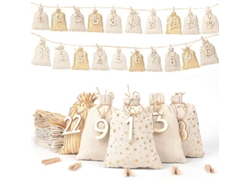 Bolsas Eifson para calendario de Adviento DIY, cuenta regresiva de 24 días (1318 cm)