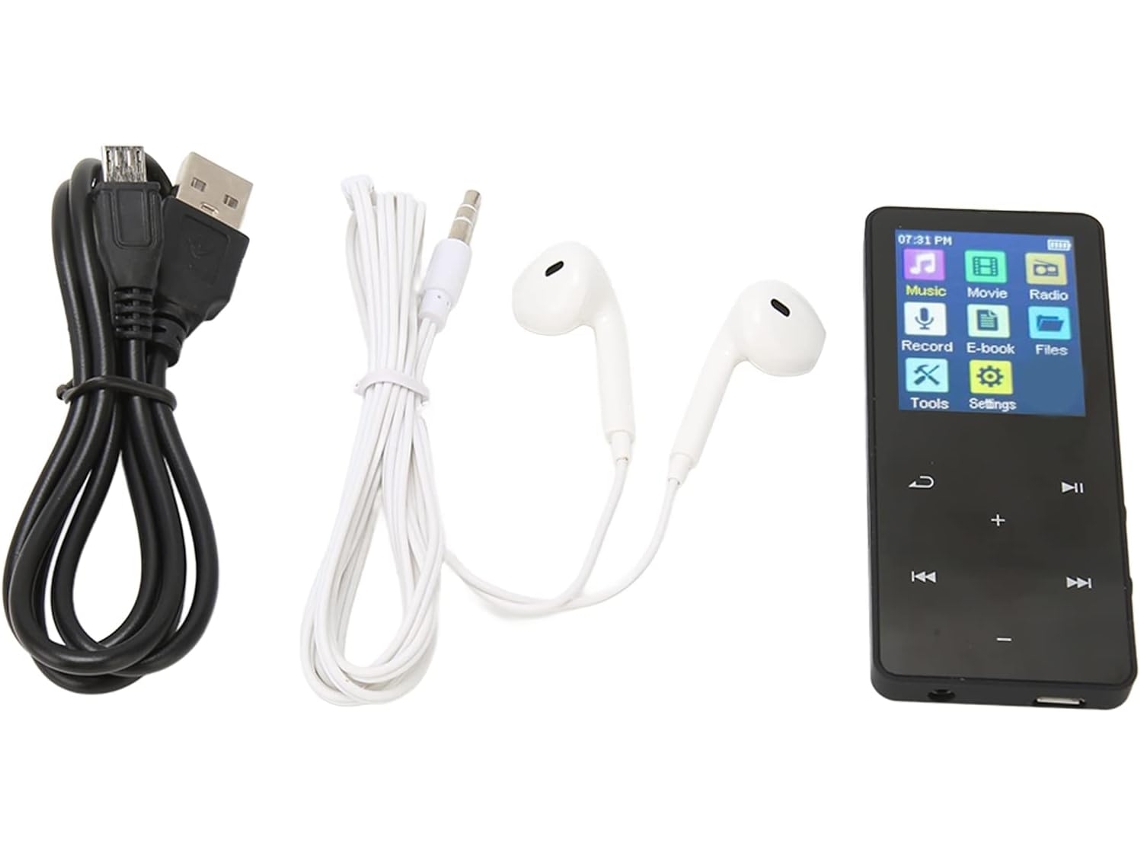 Reproductor de música, pantalla táctil de 1,8 pulgadas, MP3/MP4, 128 GB, multifuncional, ampliable Gokoco