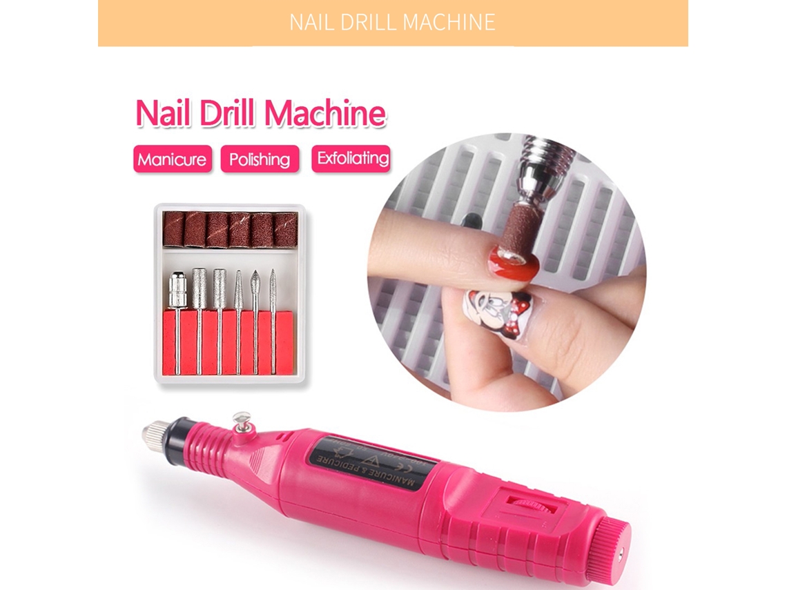 Kit De Manicura Con Secador, Taladro, 15 Brochas, 5 Puntillas, Cintas, Decoraciones Y Herramientas Usb