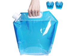 2 botellas de agua plegables de 10 l, reutilizables.