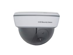 Câmara De Vigilância Falsa Relaxdays, Luz Led Piscante, Interior E Exterior, Dissuasão Contra Furtos, Cor Branca