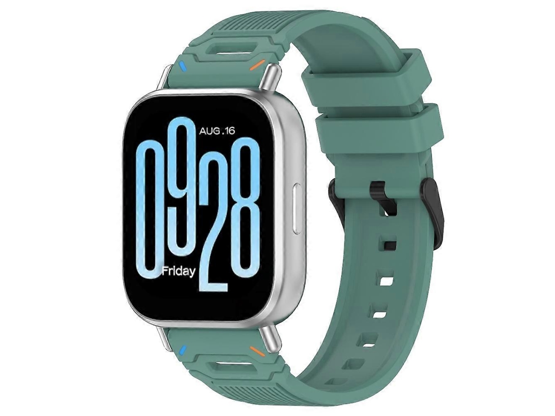 Correa de silicona negra con hebilla y diseño vertical para reloj Xiaomi de 22 mm.