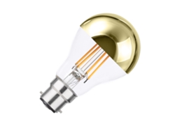 Bombilla LED de filamento B22 8W 800 Lm A60 Oro Reflectante Sin parpadeo 2200k Super Cálida LEDkia