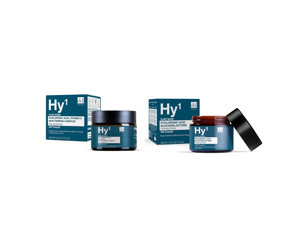 Kit de mascarilla e hidratante de día con ácido hialurónico antiedad de Dr Botanicals