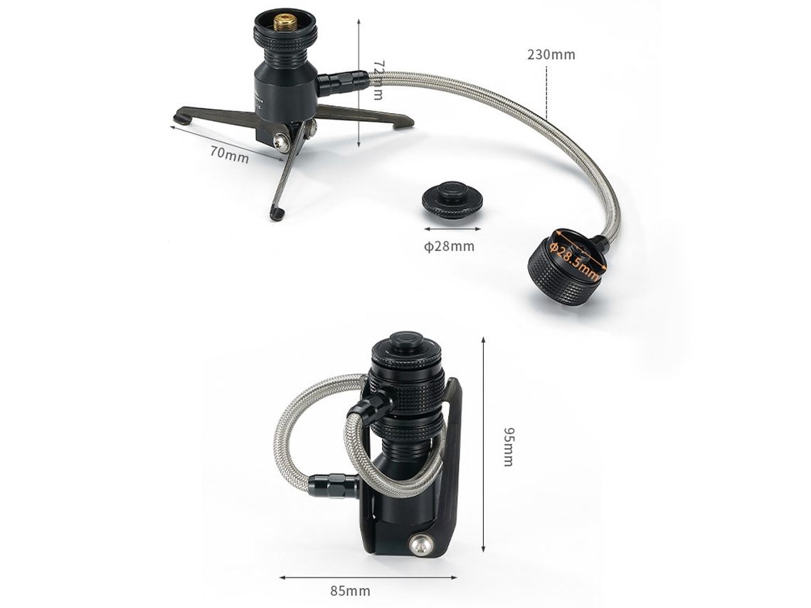 Adaptador De Trípode Plegable Para Estufa De Gas Con Manguera Extensible - Accesorio Para Cocinar Al Aire Libre