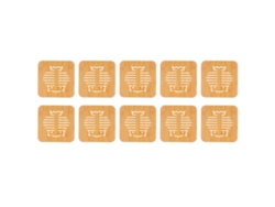 MEOIRUERY 10 unidades de tapete hueco de imitación bambú aislante anti-quemaduras para tazón y vaso, accesorios de cocina