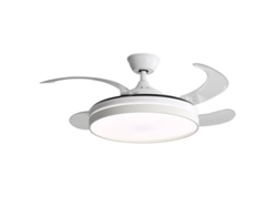 Ventilador de Techo KLACK con Luz LED, Aspas retráctiles de 106 cm, Silencioso, Función Frío-Calor