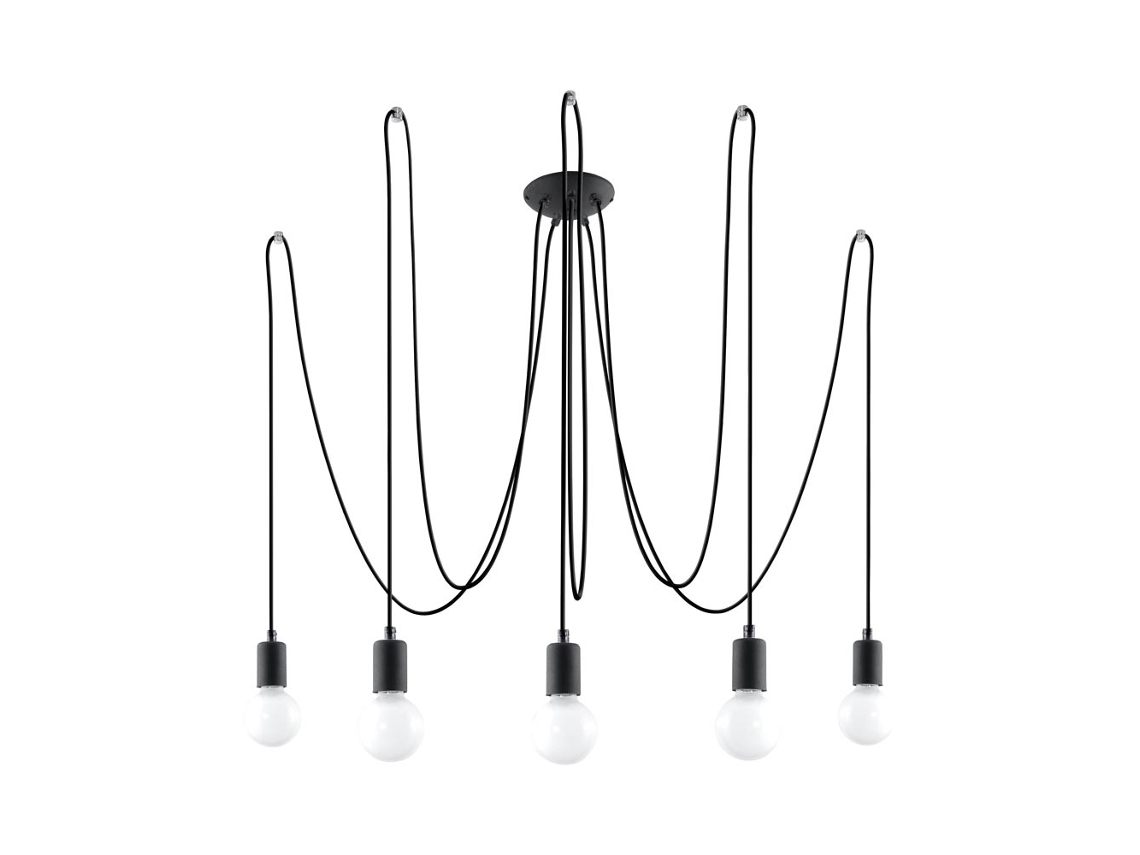 Sollux Sl.0371 Lámpara Edison 5 Negro