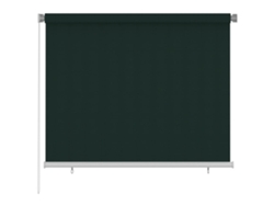 vidaXL Persiana enrollable de jardín HDPE verde oscuro 180x140 cm