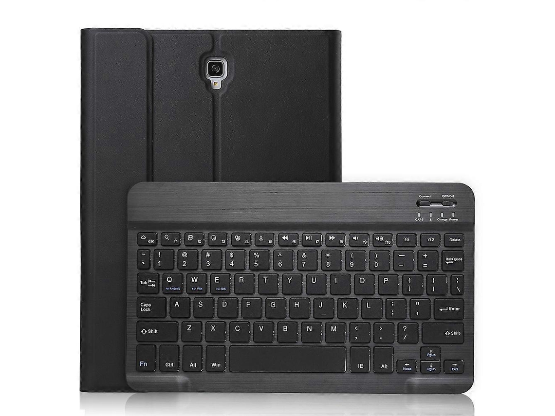 Funda de cuero ultrafina con teclado Bluetooth magnético desmontable A590 para Galaxy Tab A 10.5 T590/T595, con soporte Saisiyiky