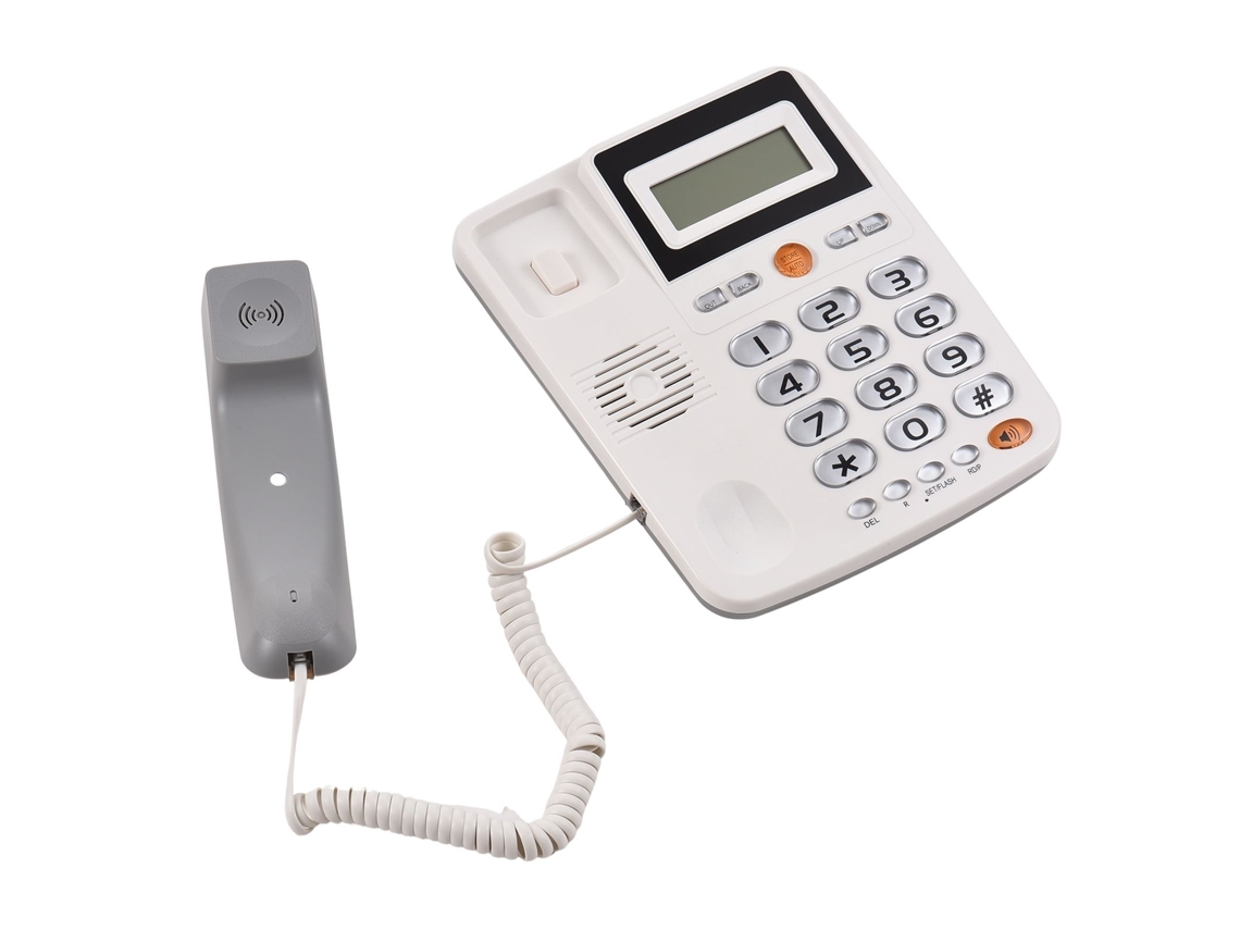Teléfono Fijo Con Cable Y Botones Grandes Para Personas Mayores, Con Pantalla Lcd, Funciones De Flash, Rellamada Y Manos Libres, Para El Hogar, La Oficina Y El Hotel.