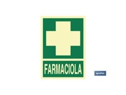 Señal luminiscente 297x210mm. farmaciola