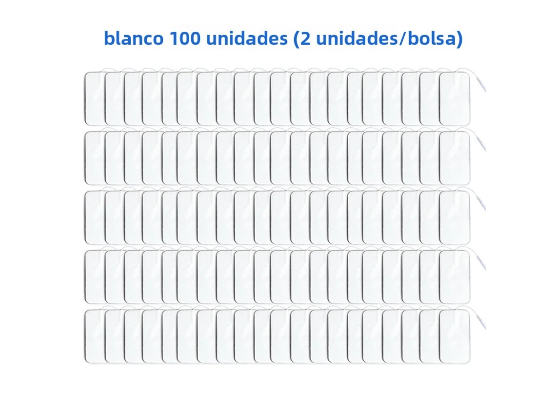 (blanco, 100 Piezas, 5x9cm) Parches De Electrodos No Tejidos, 5*9cm, Con Conector De 2mm