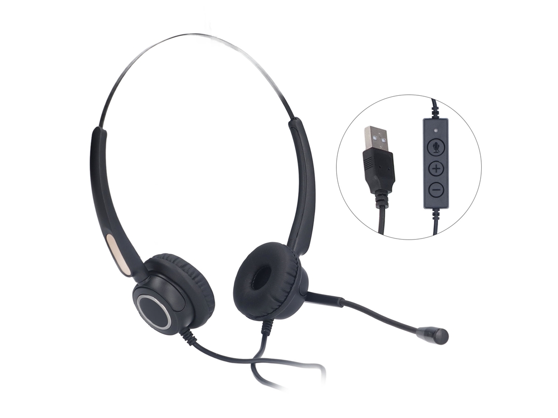 Auriculares Para Centro De Llamadas Con Cancelación Ruido Inteligente, Usb Hd Ordenador, Ideales
