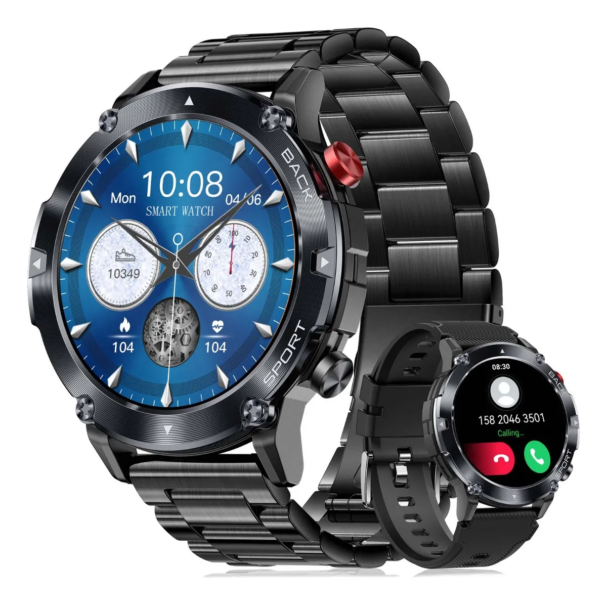 Reloj inteligente para hombre, resistente al agua, con llamadas, Vayotoy