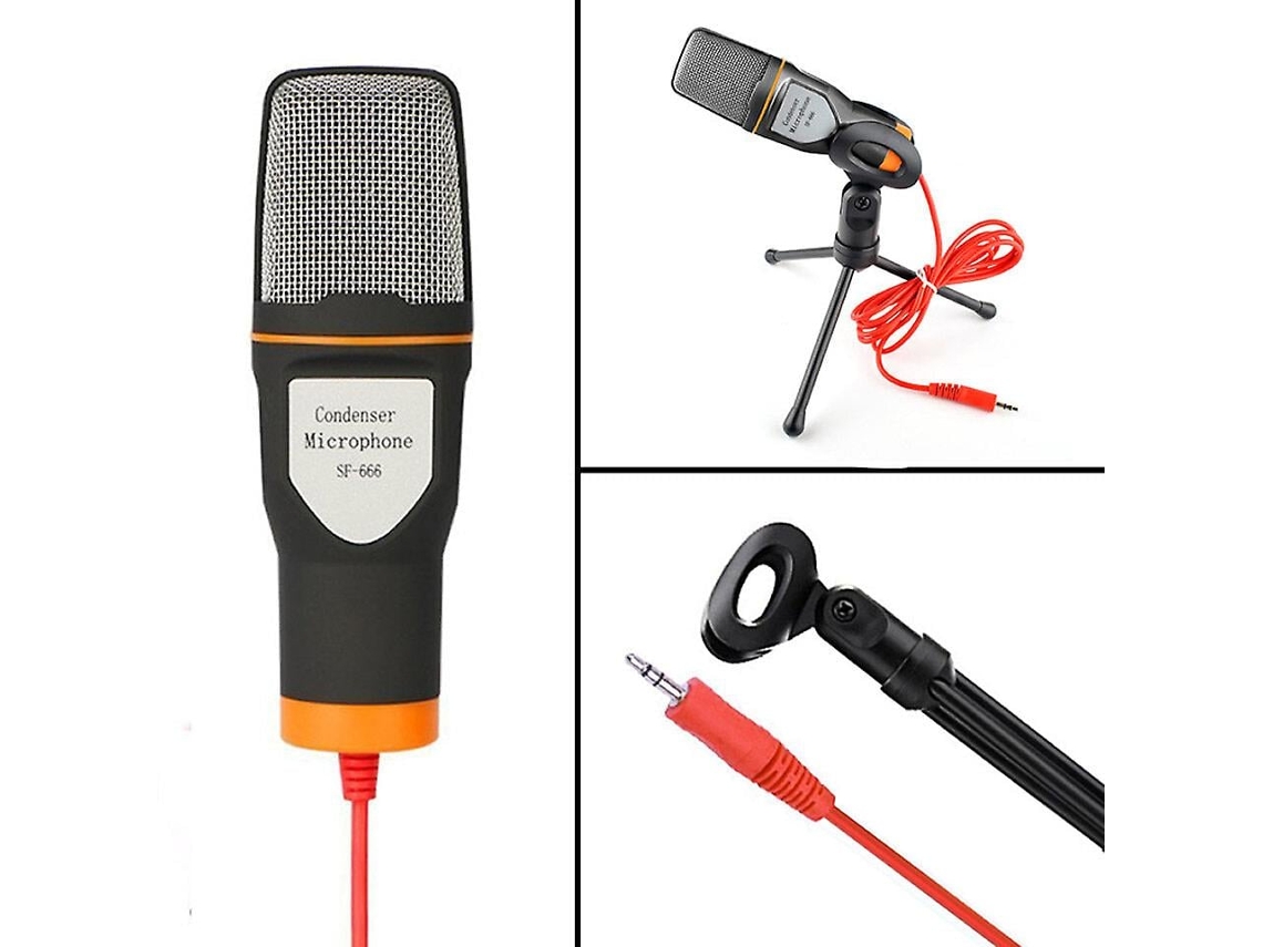 Micrófono de condensador profesional Chaberlu de 3,5 mm para ordenador, portátil, canto, discursos, reuniones, escritorio y estudio.