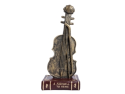 Violín Europeo de Resina Dorada Modelo 33x17x14cm