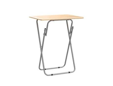 Mesa Plegable Cuadrada Mesa Auxiliar Plegable Multiusos Natural 48 X 38 X 66 Cm JARDIN202