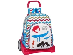 Mochila Trolley ALGO DE JAIME ADJ65068-00-U (Blanco - Poliéster - 42x33x14 cm)