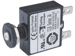 Interruptor BLUE SEA Push Button Thermal With Quick Connect Terminals Negro