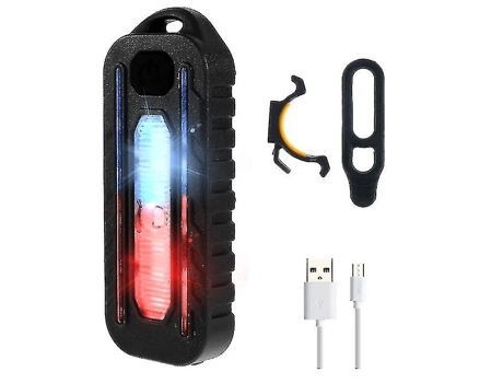 VEANXIN Clip para el hombro Luz de advertencia LED Luz trasera Luz trasera LED para bicicleta (Negro)