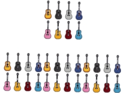 4 Juegos De Pegatinas De Tela Para Parches De Fundas De Guitarra, Pegatinas Para Coser En Chaquetas